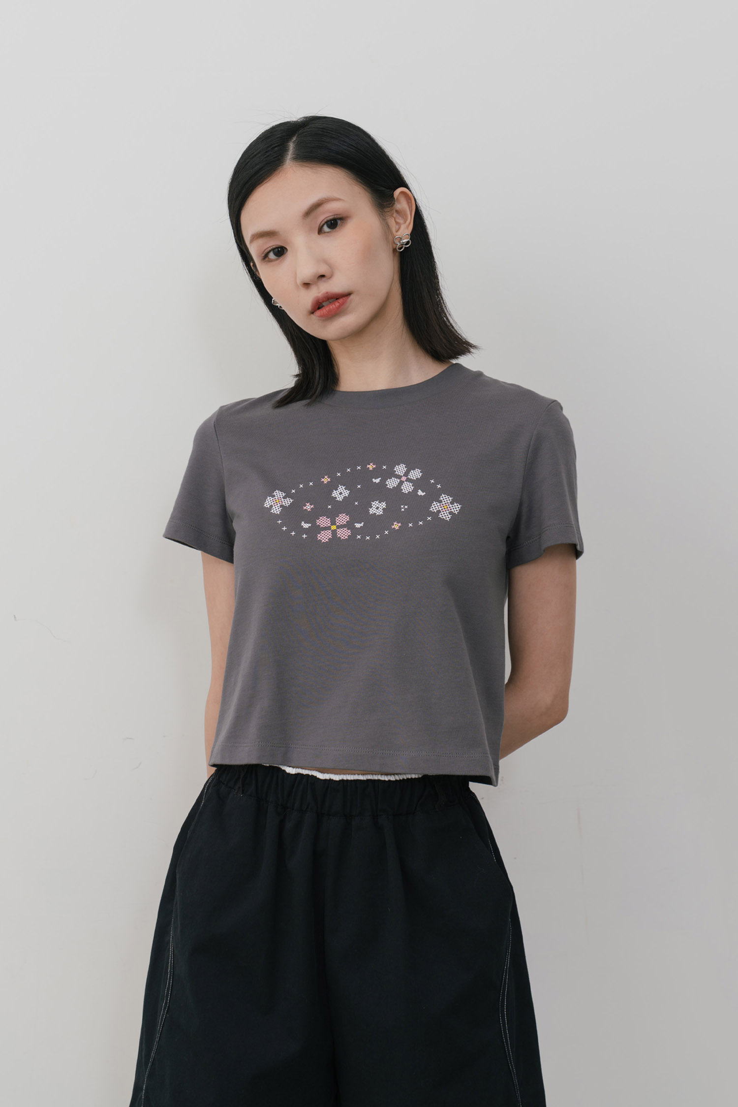 小小花園十字繡上衣