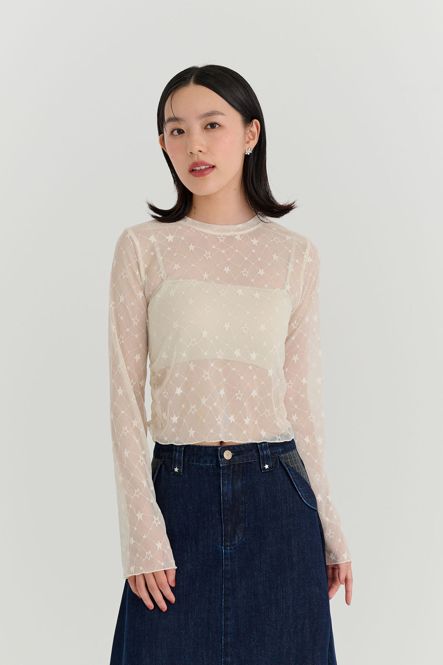 小星星透膚上衣