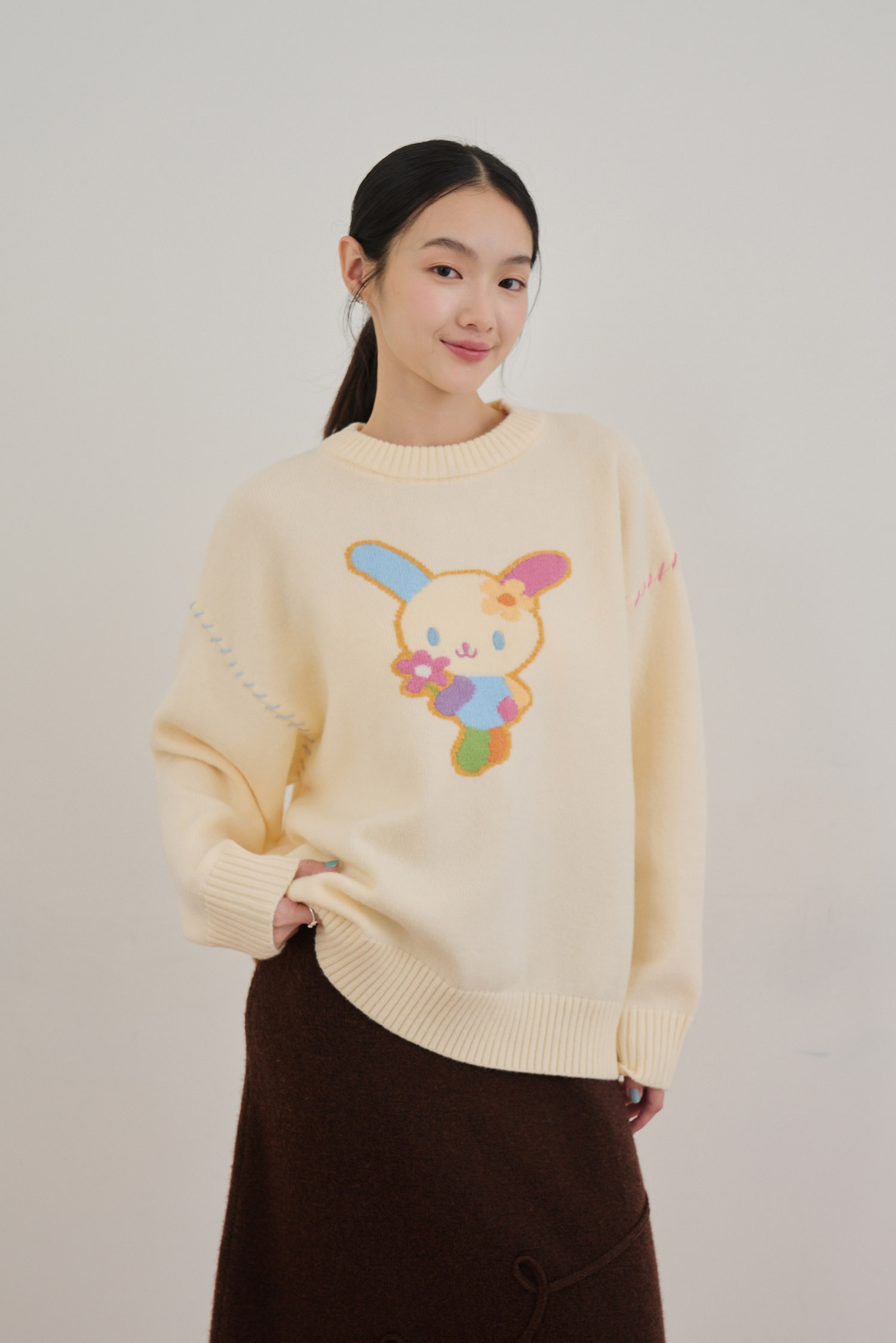 花花花小兔針織毛衣