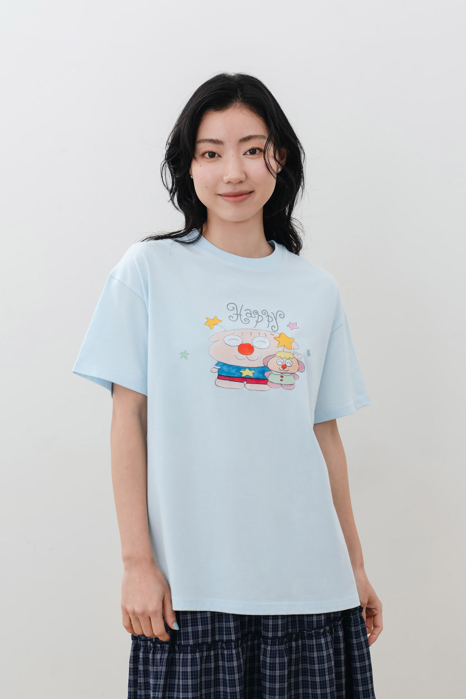 Happy星星寬鬆印花Ｔ