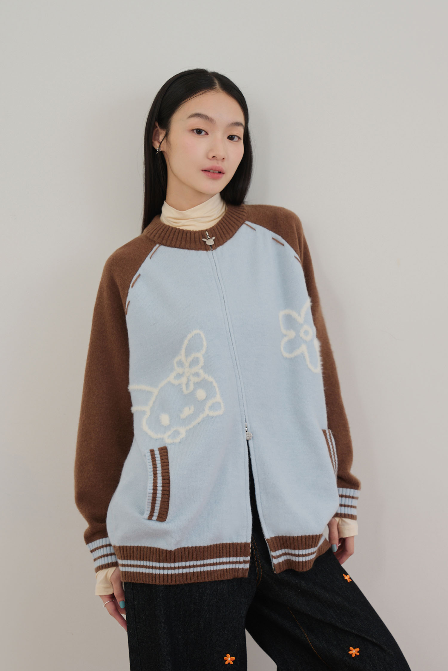 花小兔針織外套