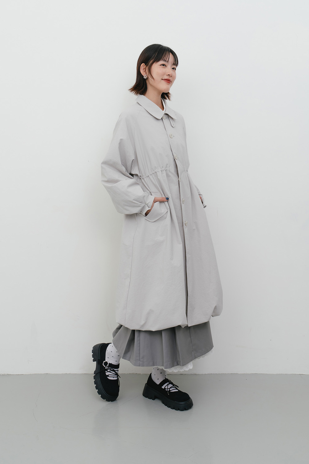 好想睡覺氣球下擺風衣