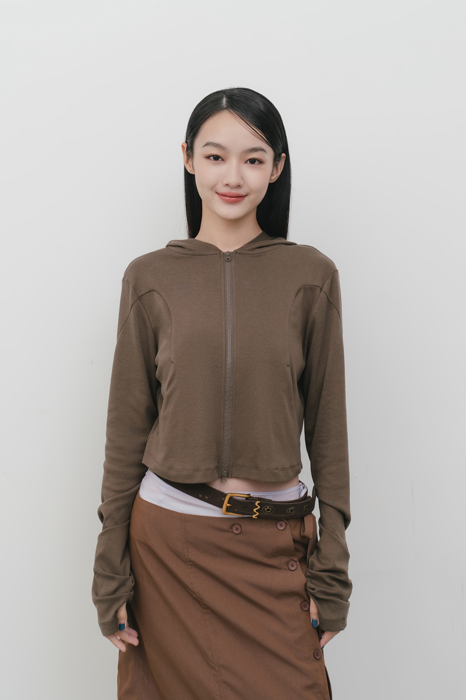 扭轉堆堆袖連帽外套