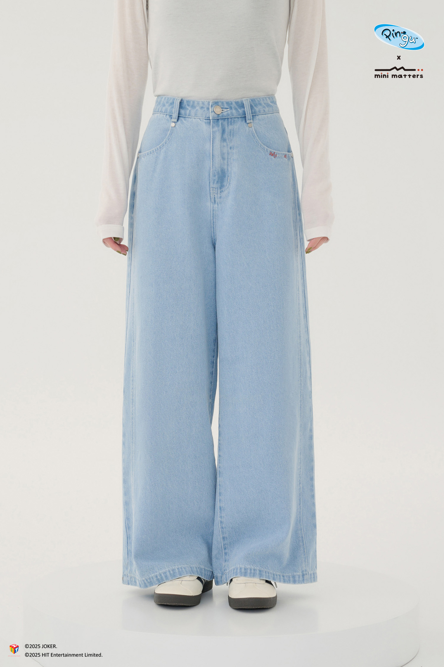 Pingu塗鴉牛仔褲