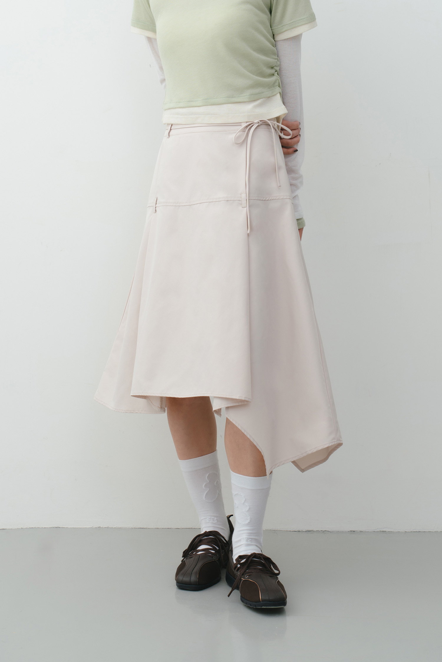 小聰明不對稱中長裙