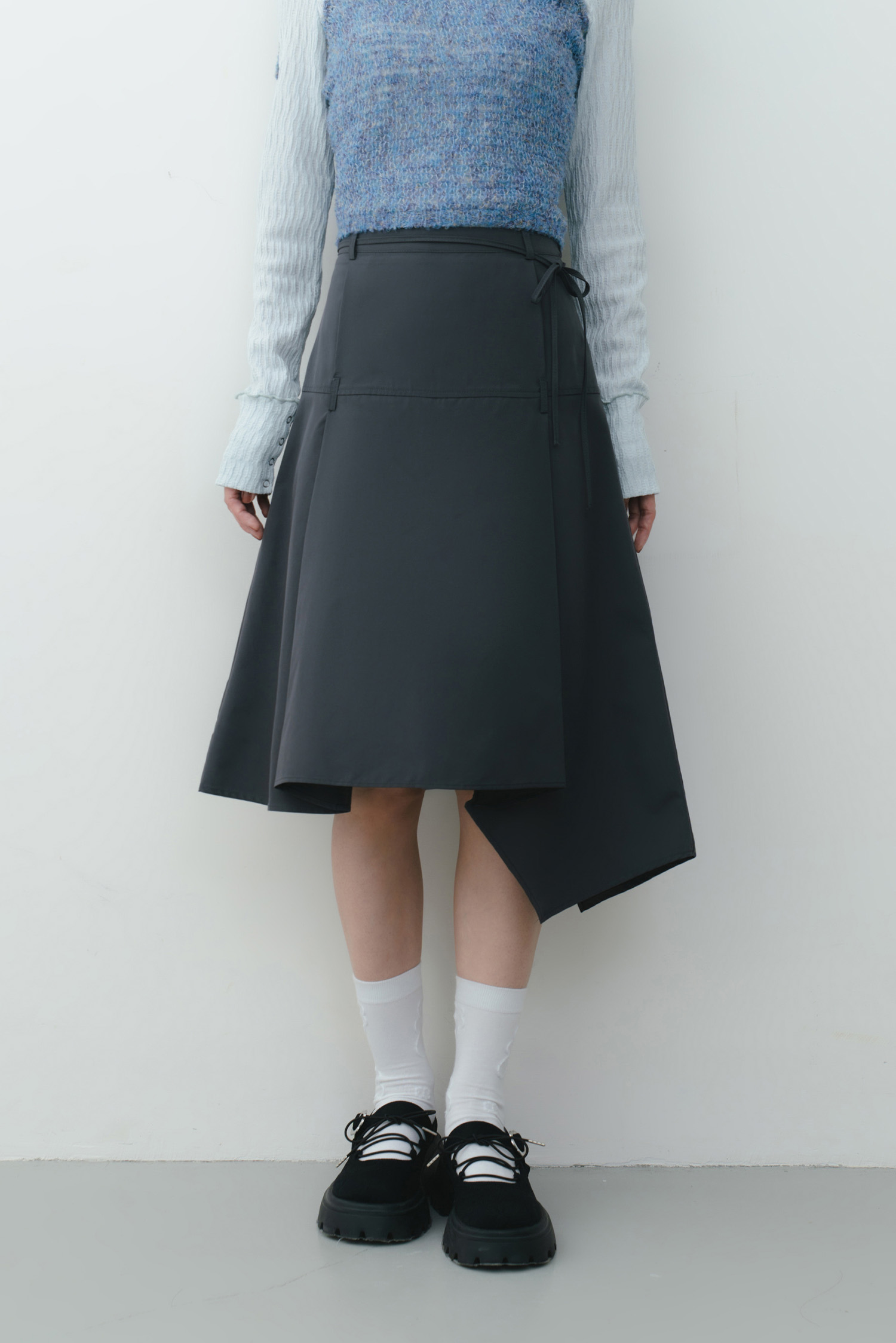 小聰明不對稱中長裙