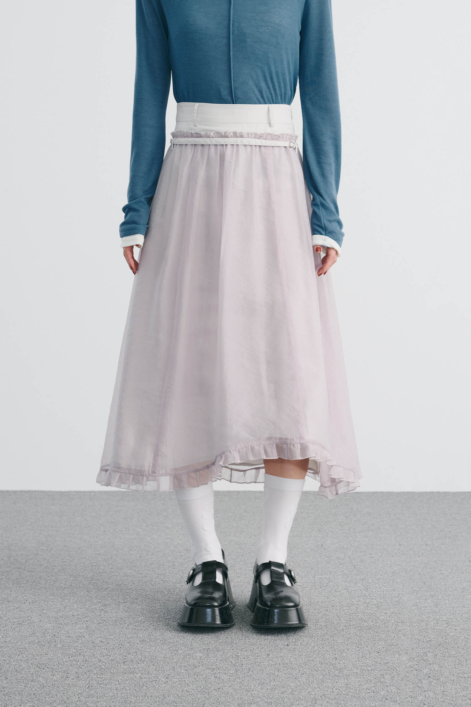 輕飄飄拼接長裙