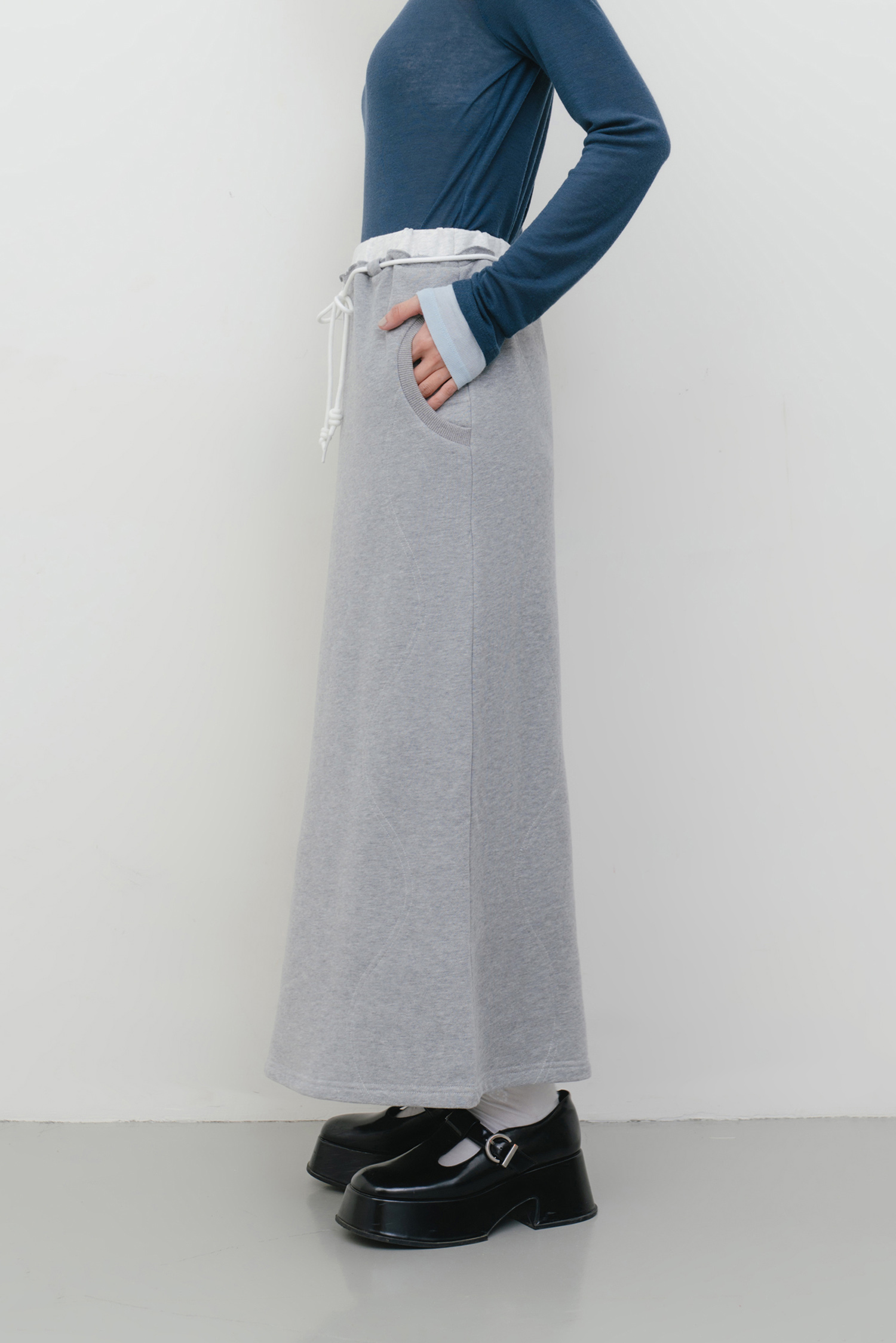 暗藏小抄直筒棉裙