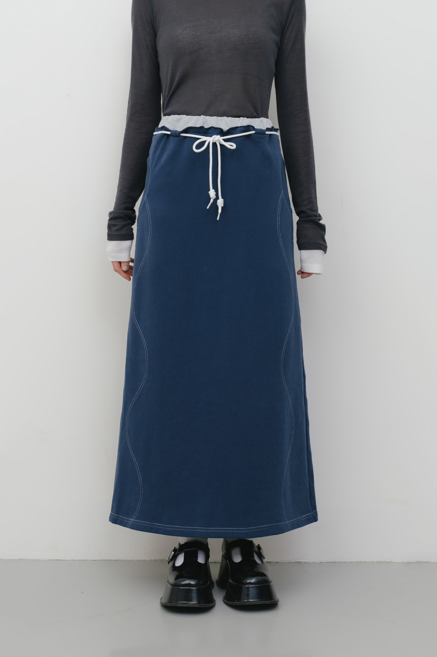 暗藏小抄直筒棉裙