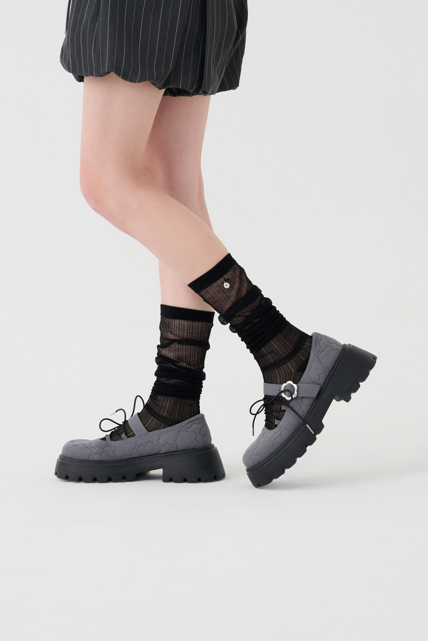 小花鐵牌堆堆襪