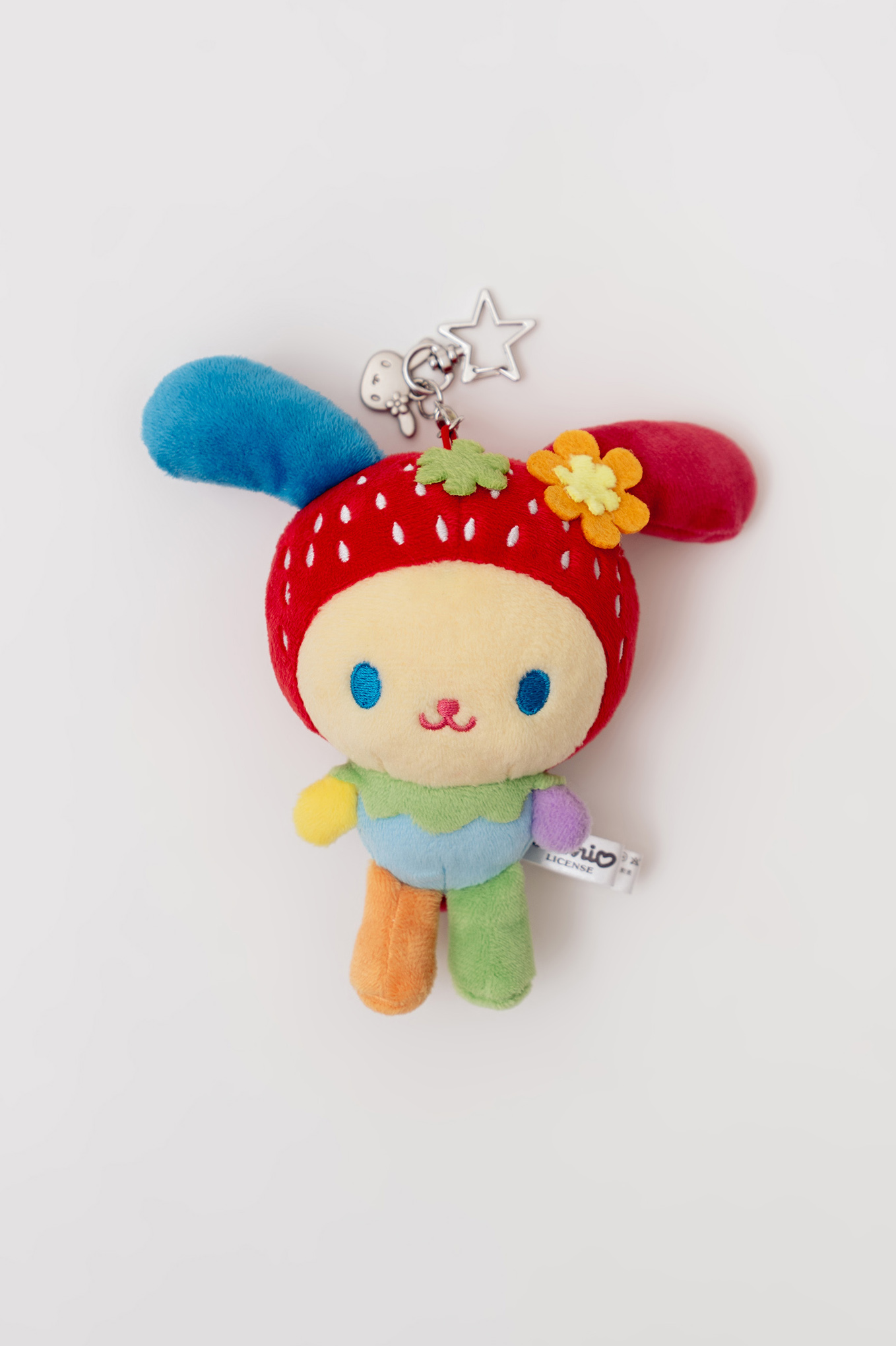 草莓花小兔娃娃吊飾