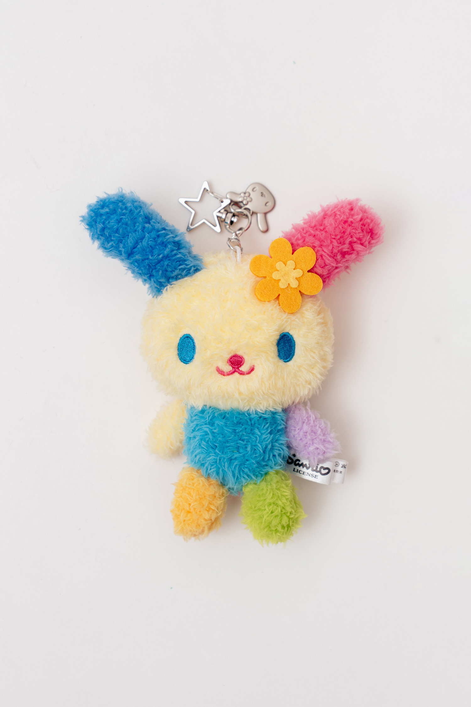 絨毛花小兔娃娃吊飾