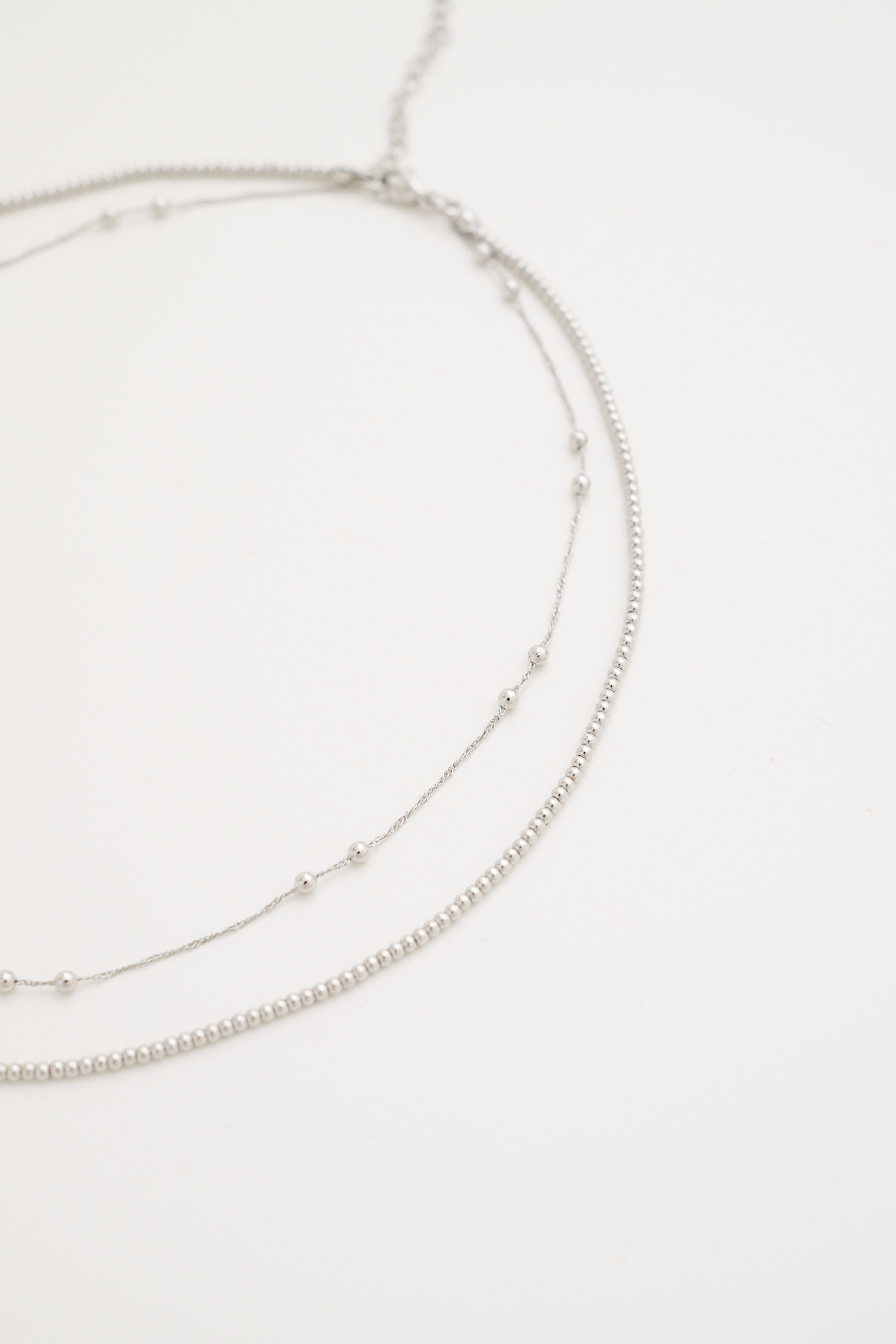 交錯線條項鍊組