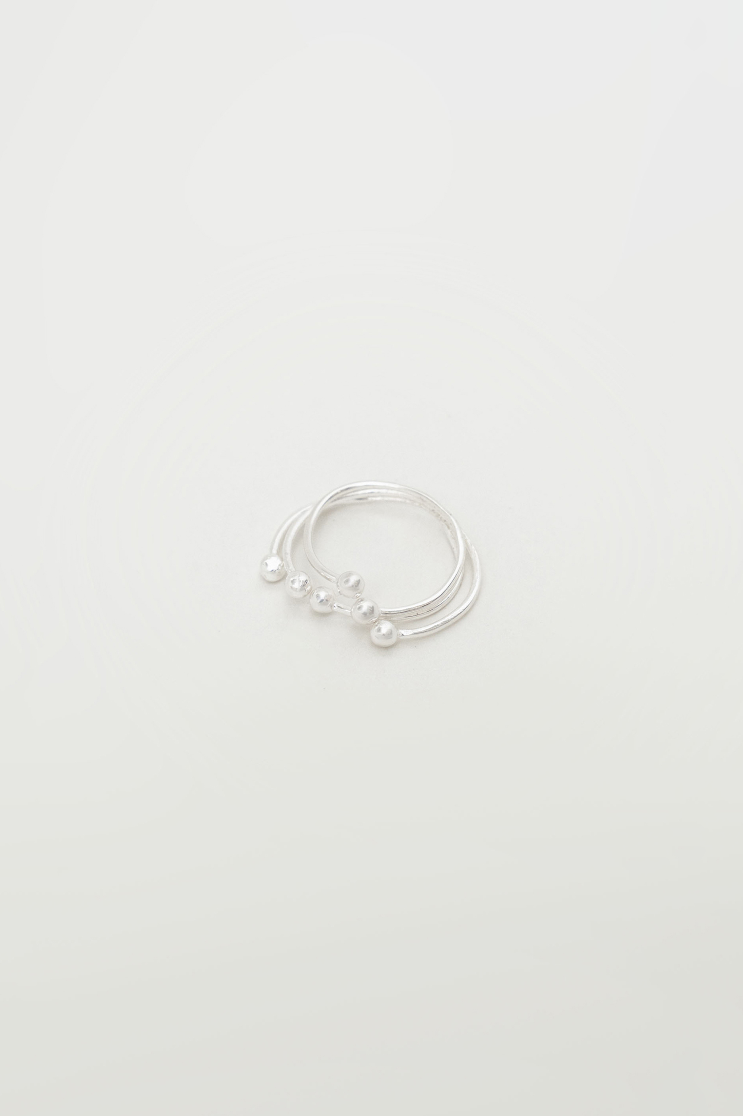 細緻珠珠純銀戒指