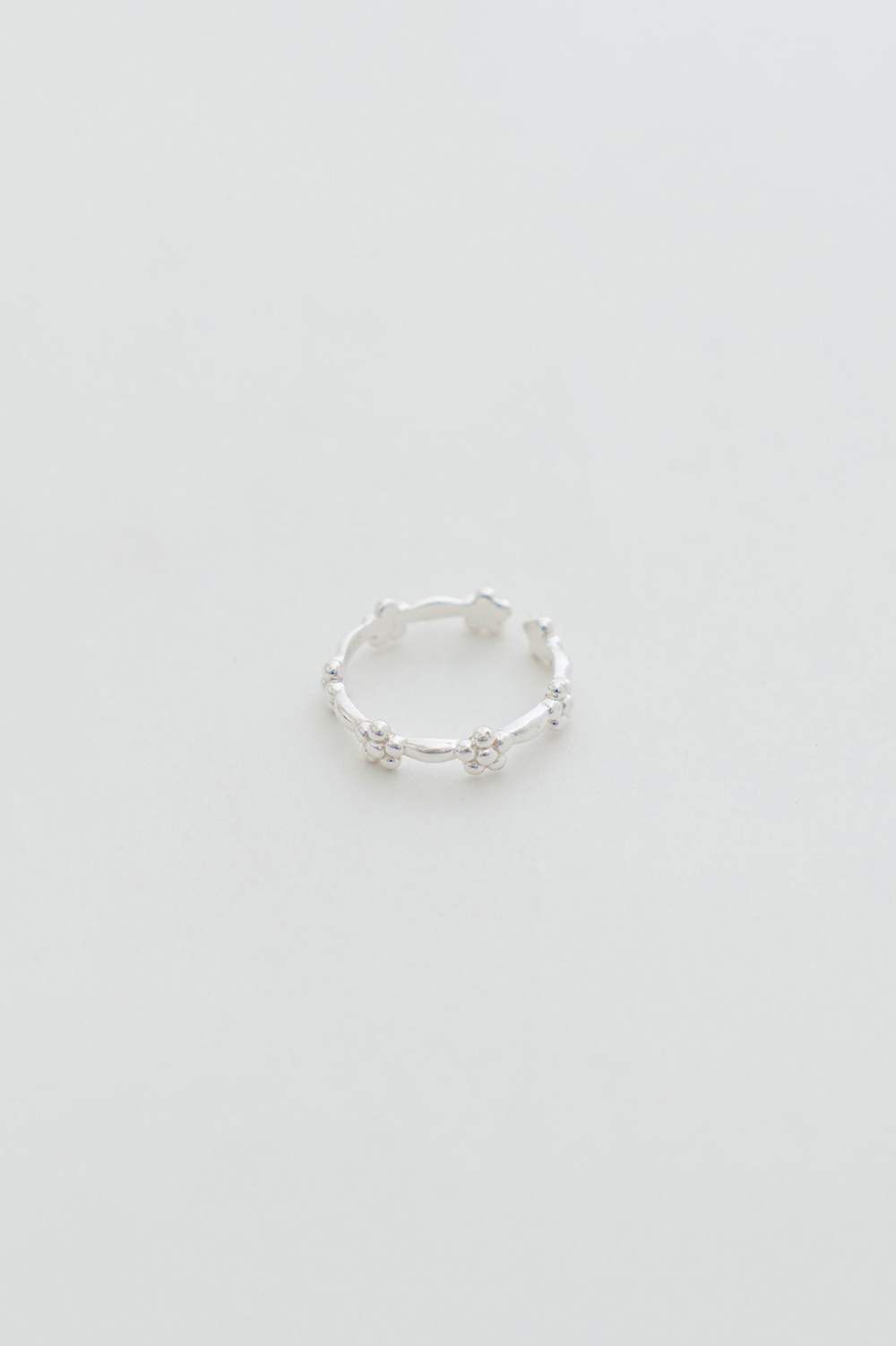 珠珠小花純銀戒指